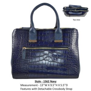 navy handbag