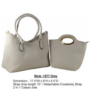 grey handbags