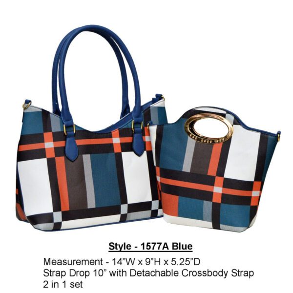 blue handbags