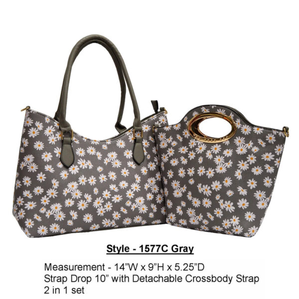 Style 1577c gray handbag