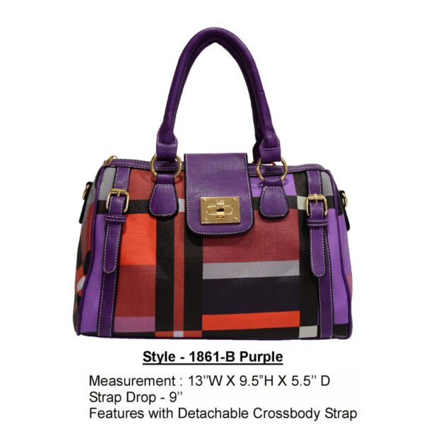 Style 1861b purple handbag