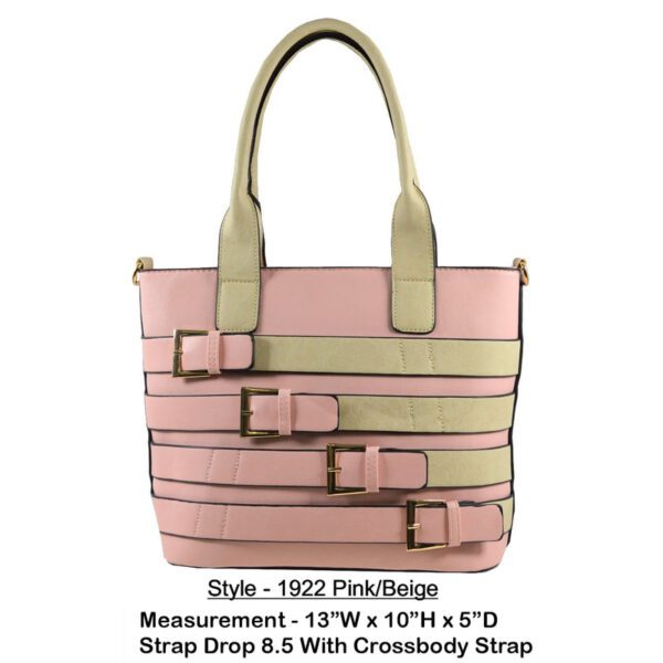 Style 1922 pink and beige handbag