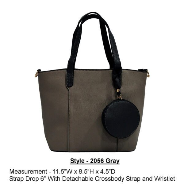 Style 2056 gray handbag