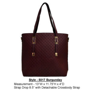 Style 5017 burgundy handbag