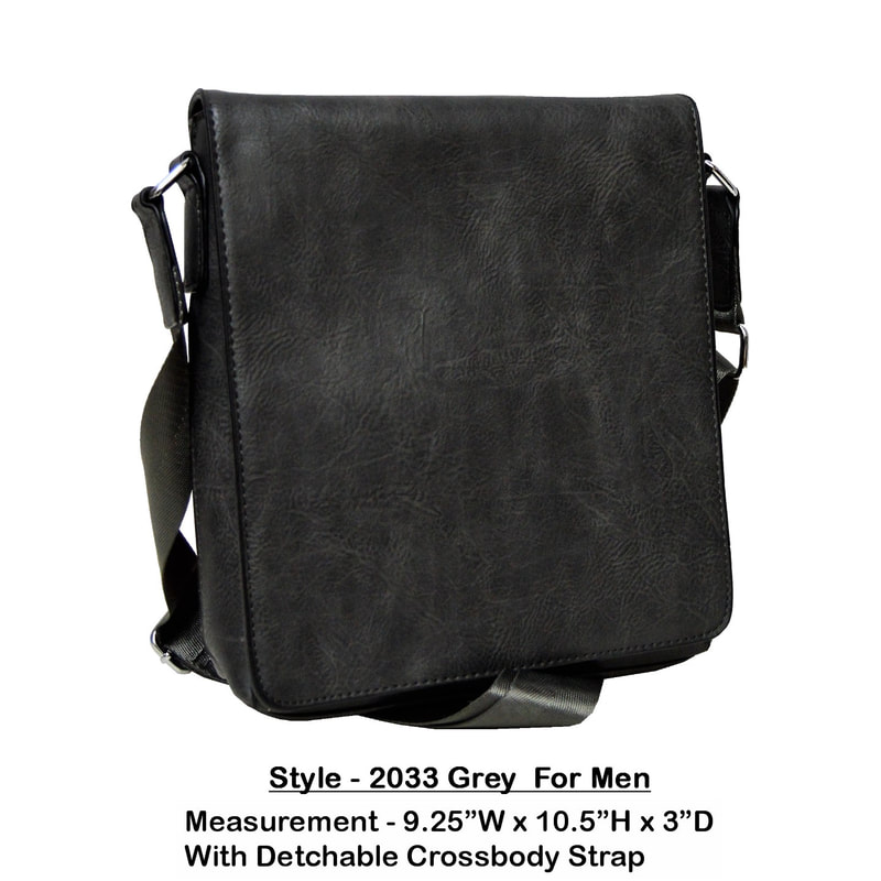 Style 2033 grey bag for men