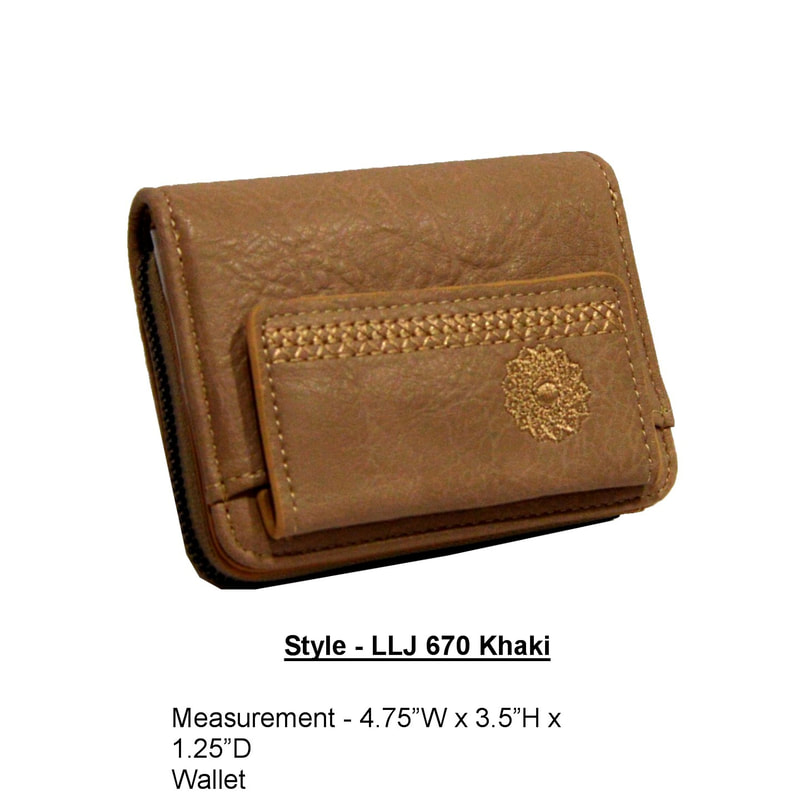 Style LLJ 670 khaki wallet